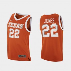 Texas Longhorns Kai Jones 2020-21 Replica College Basketball Orange Jersey