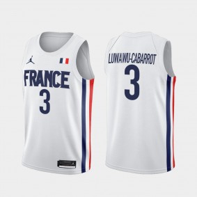 Timothé Luwawu-Cabarrot France Basketball 2021 Tokyo Olymipcs Limited White Jersey