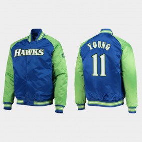 Hawks Trae Young NO. 11 Hardwood Classics Jacket Royal