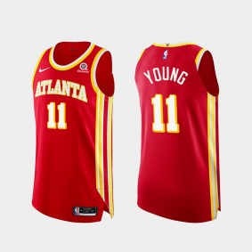 Trae Young Atlanta Hawks 2020-21 Icon Authentic Torch Red Jersey