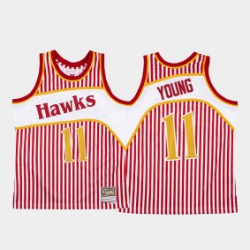 Trae Young Jersey Atlanta Hawks #11 Stars and Stripes Red