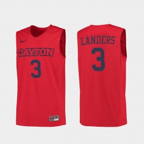 Trey Landers Dayton Flyers #3 Red College Basketball Jersey
