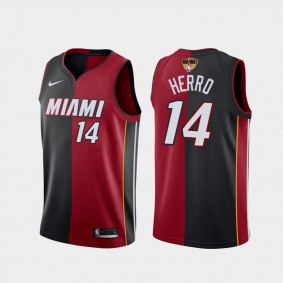 Tyler Herro #14 Miami Heat Red Black 2020 NBA Finals Bound Jersey