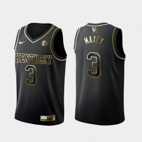 Tyrese Maxey Kentucky Wildcats #3 Black Golden Edition Jersey