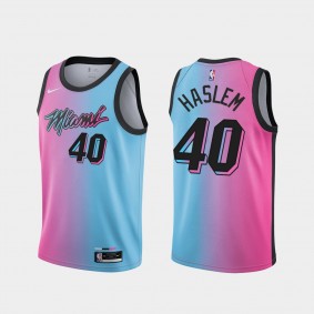 Udonis Haslem Miami Heat Blue Pink 2021 City Edition Jersey