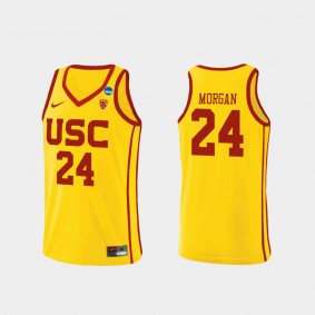 Joshua Morgan USC Trojans 2021 March Madness Sweet 16 Alternate Yellow Jersey