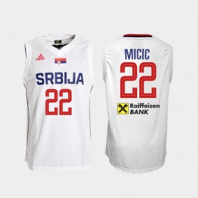 Serbia #22 Vasilije Micic 2020 FIBA Baketball World Cup Jersey - White