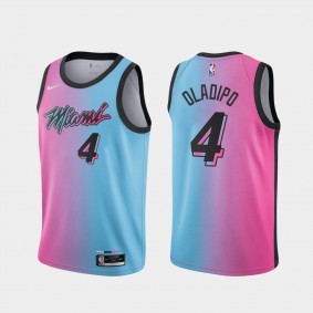 Victor Oladipo Miami Heat 2021 Trade City Edition Blue Pink Jersey