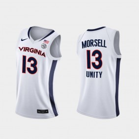 Virginia Cavaliers Casey Morsell 2021 Unity New Brand White Jersey