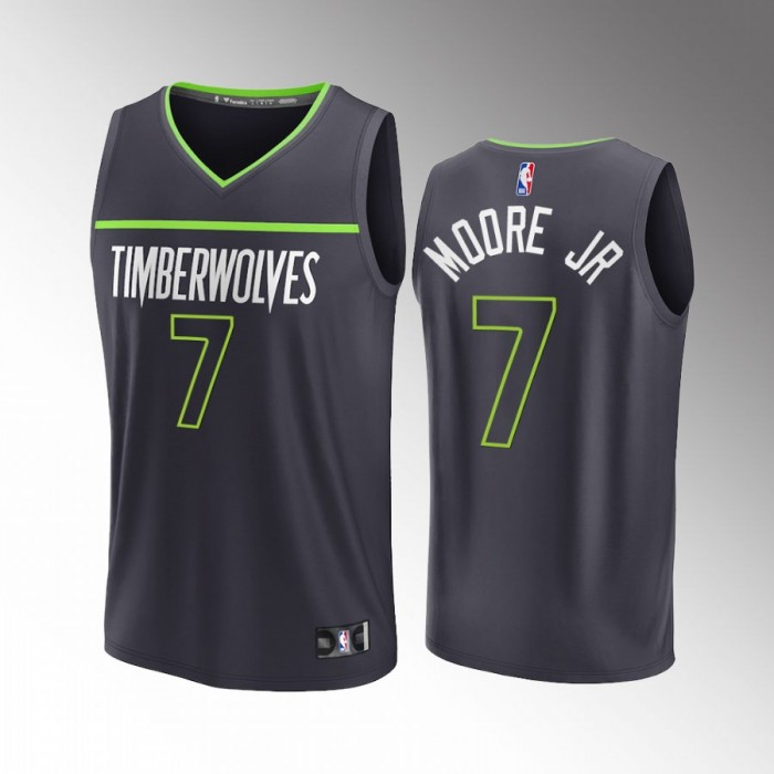 Wendell Moore Jr. Timberwolves Anthracite Fast Break Player Jersey 2022