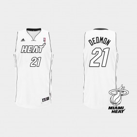 Heat White Dewayne Dedmon White Hot Jersey 2022 NBA Playoffs