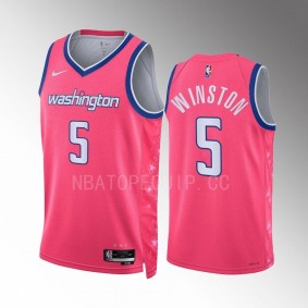 Cassius Winston 2022-23 Washington Wizards Pink #5 City Edition Jersey Cherry Blossom