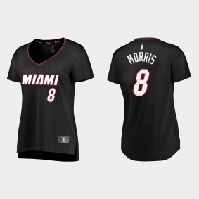 Miami Heat Markieff Morris #8 Fast Break Icon Edition Women's T-shirt Black