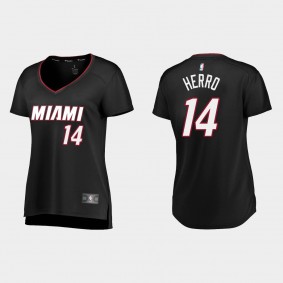 Miami Heat Tyler Herro #14 Fast Break Icon Edition Women's T-shirt Black