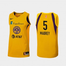 Marina Mabrey #5 Los Angeles Sparks 2019 WNBA Primary Women's Jersey