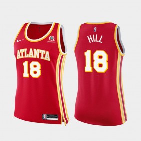 Women Atlanta Hawks #18 Solomon Hill Icon Jersey - Red