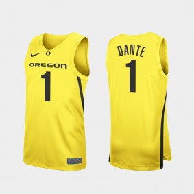 N'Faly Dante Oregon Ducks #1 Yellow Replica Jersey