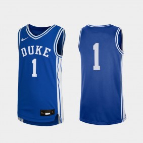 Duke Blue Devils #1 Royal Replica College Basketball Jersey