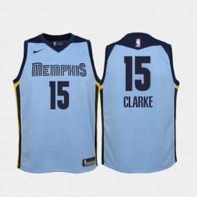 Youth Memphis Grizzlies #15 Brandon Clarke Statement Swingman Jersey - Blue