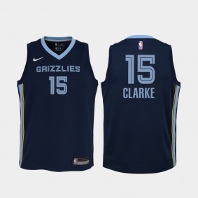 Youth Memphis Grizzlies #15 Brandon Clarke 2020-21 Icon Jersey Navy