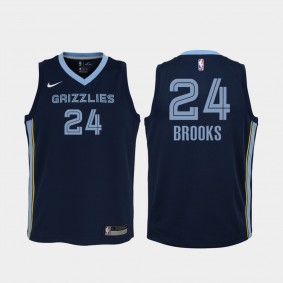 Youth Memphis Grizzlies #24 Dillon Brooks 2020-21 Icon Jersey Navy