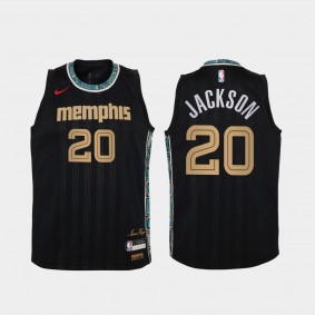 Youth Memphis Grizzlies #20 Josh Jackson 2020-21 City Jersey Black