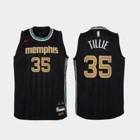 Youth Memphis Grizzlies #35 Killian Tillie 2020-21 City Edition Jersey Black