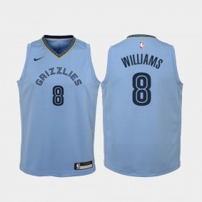 Youth Memphis Grizzlies #8 Ziaire Williams Statement Edition Jersey Blue 2021 NBA Draft