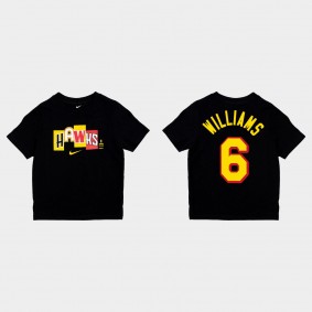 Atlanta Hawks #6 Lou Williams Mixtape Block Font Black T-shirt