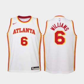 Youth Atlanta Hawks #6 Lou Williams 2021 Association Edition Jersey White