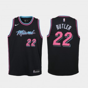 Youth Miami Heat #22 Jimmy Butler City Swingman Jersey - Black