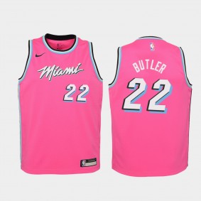 Youth Miami Heat #22 Jimmy Butler Earned Swingman Jersey - Pink