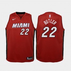 Youth Miami Heat #22 Jimmy Butler Statement Swingman Jersey - Red
