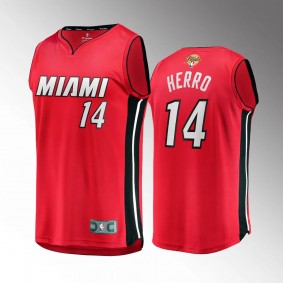 Miami Heat Tyler Herro 2023 NBA Finals Youth Red Jersey #14 Fastbreak Player