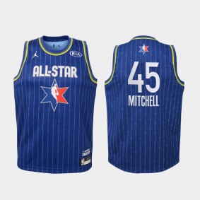 #45 Donovan Mitchell Blue 2020 NBA All-Star Game Youth Utah Jazz Jersey