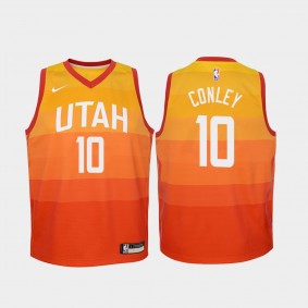 Youth Utah Jazz #10 Mike Conley City Swingman Jersey - Orange