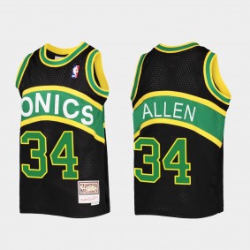Seattle SuperSonics Ray Allen Youth Black Jersey Reload