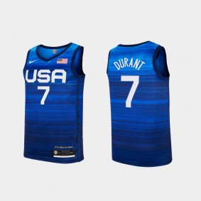 Youth USA Basketball #7 Kevin Durant 2020 Summer Olympics Jersey Blue