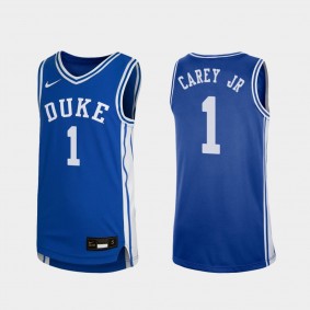 Vernon Carey Jr. Duke Blue Devils #1 Royal Replica College Basketball Jersey