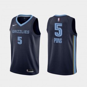 Yves Pons Memphis Grizzlies Navy 2021-22 Icon Edition Jersey
