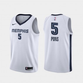 Yves Pons Memphis Grizzlies White 2021-22 Association Edition Jersey