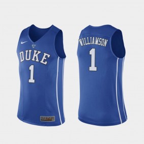 Zion Williamson Duke Blue Devils #1 Blue College Basketball Jersey